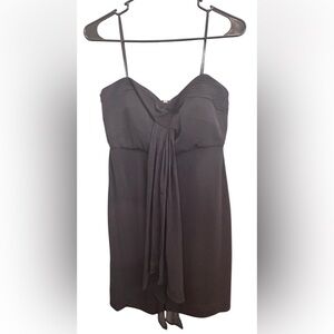 BCBGeneration Black Ruched Spaghetti Strap Sundress B6